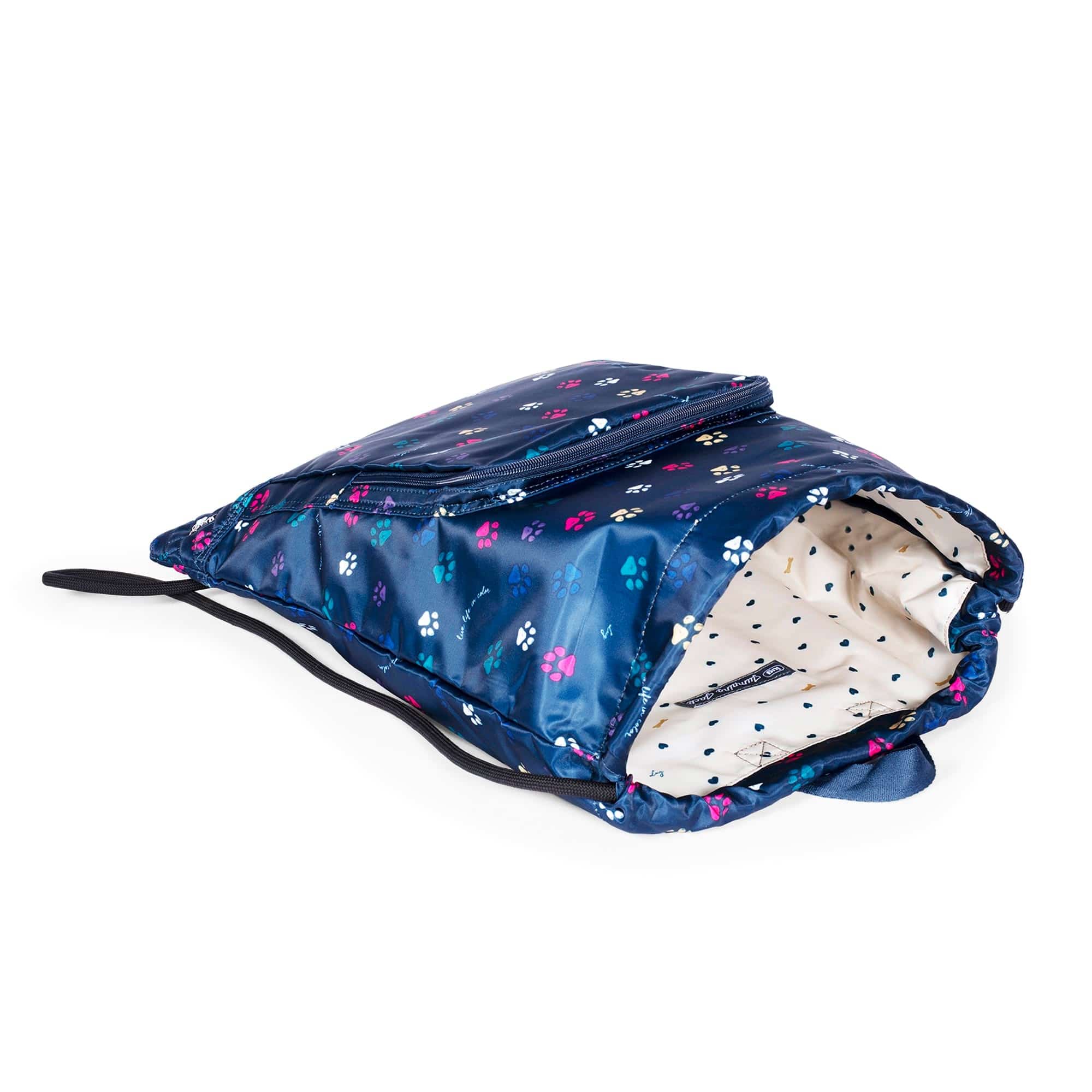 Jumping Jack Drawstring Backpack - PAWS NAVY - Jumpingjack_PawsNavy_05